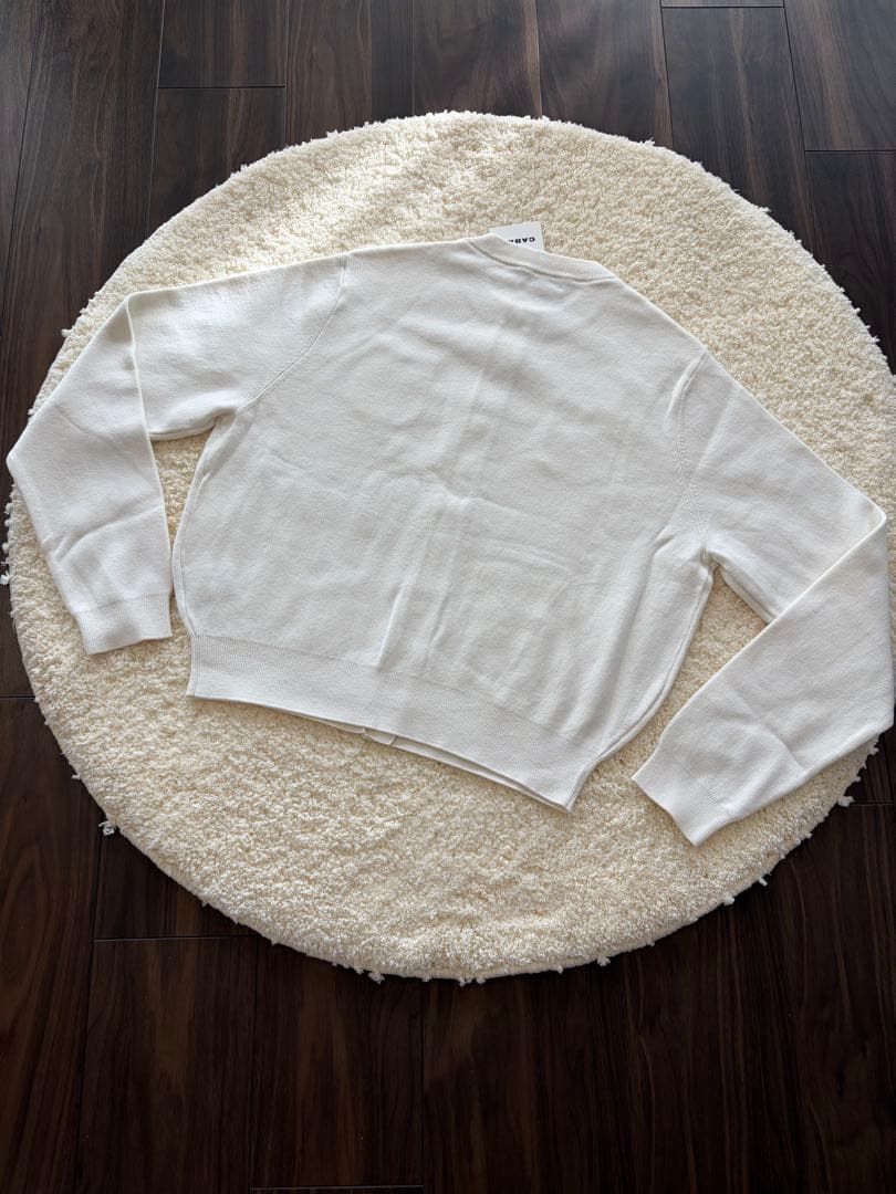 新品未使用品 タグ付き CABaN コットンカシミヤ クルーネックカーディガン