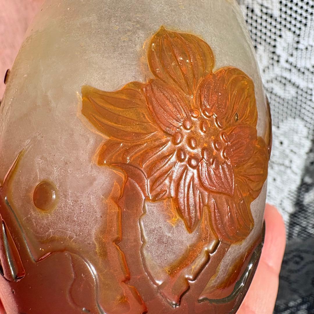 エミールガレ ガレ galle ウランガラス コップ ぐい呑み 花器 小さい壺