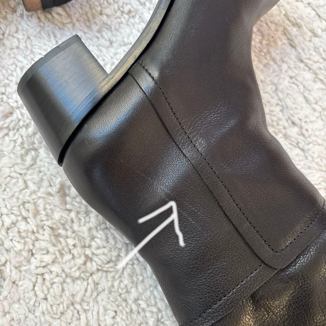 Max Mara マックスマーラロングブーツレザー黒美品