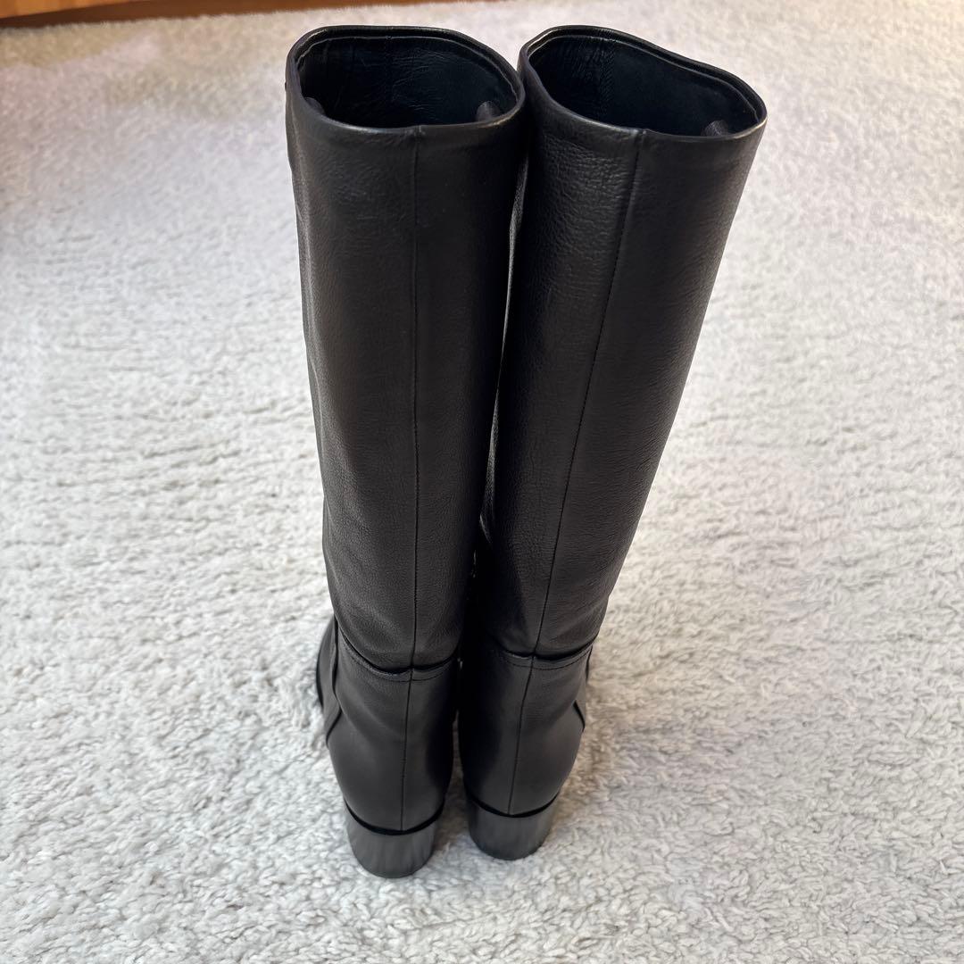 Max Mara マックスマーラロングブーツレザー黒美品