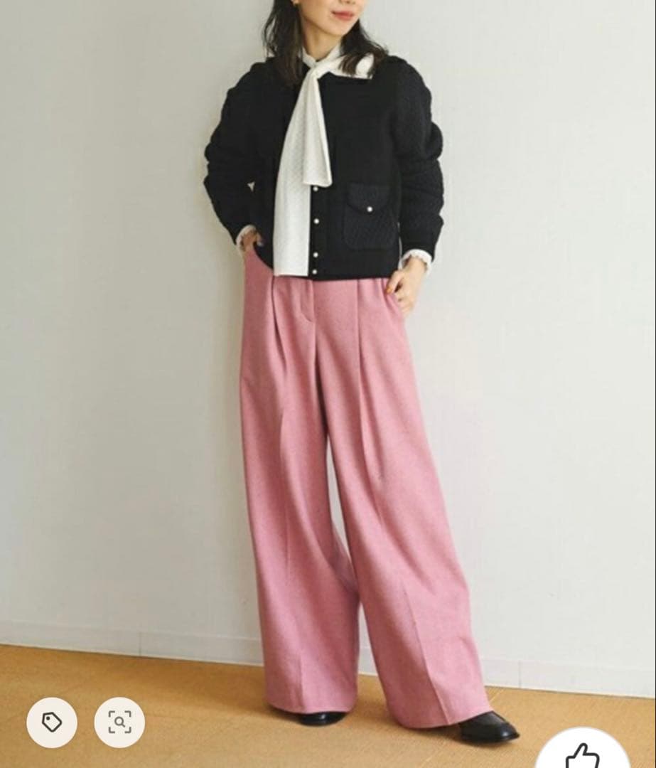 新品タグ付き ボールジィ パールコンビ クルーネック カーディガン定価3.7千円