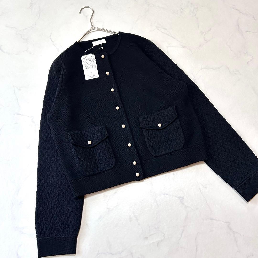 新品タグ付き ボールジィ パールコンビ クルーネック カーディガン定価3.7千円