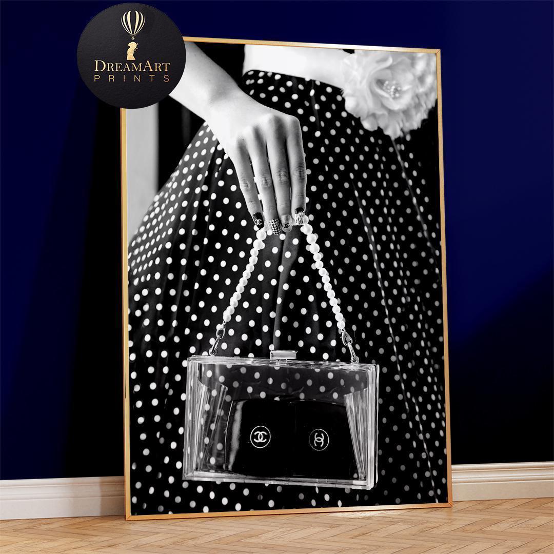 **専用** A2 インテリアポスター モノクロ ドット柄 黒フレーム