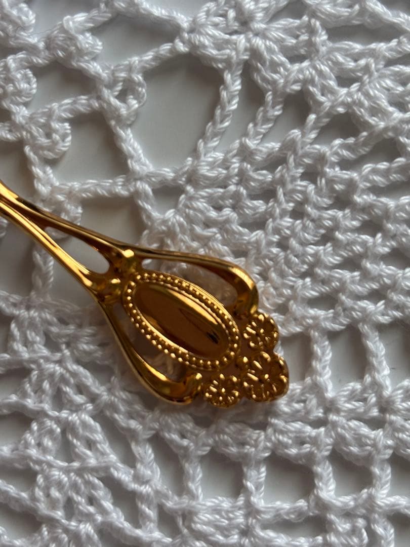 ノリタケ　クリスティーヌ　ゴールドティースプーンセット 6本入り