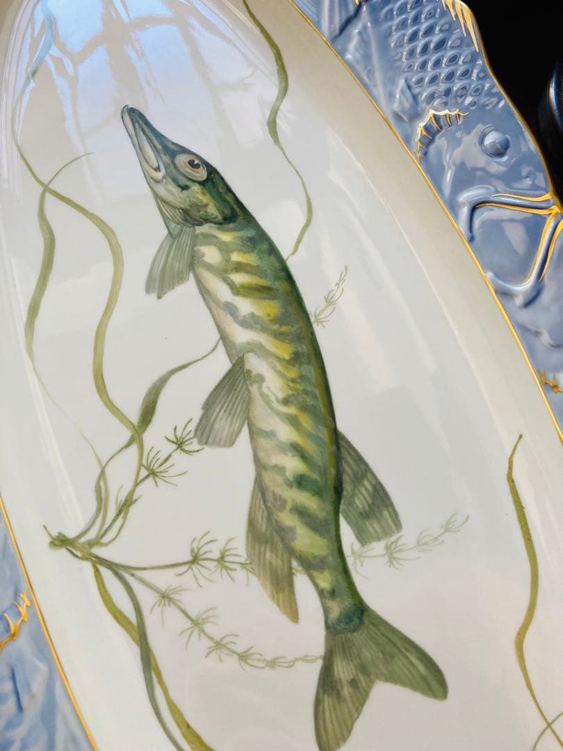 ロイヤルコペンハーゲン ブルーフィッシュ オーバルプレート