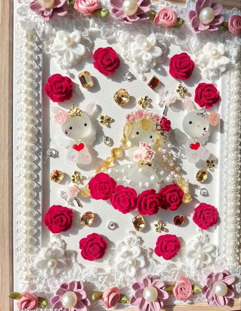シーグラスアート うさちゃん天使と花嫁♪お取り置き中です(⋆ᴗ͈ˬᴗ͈)”