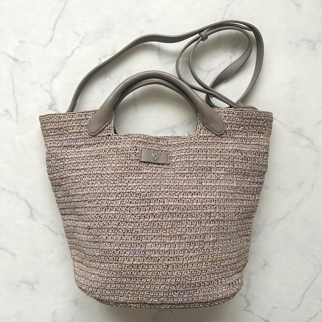 極美品✨ヘレンカミンスキー ラフィア トートバッグ CassiaS ショルダー付