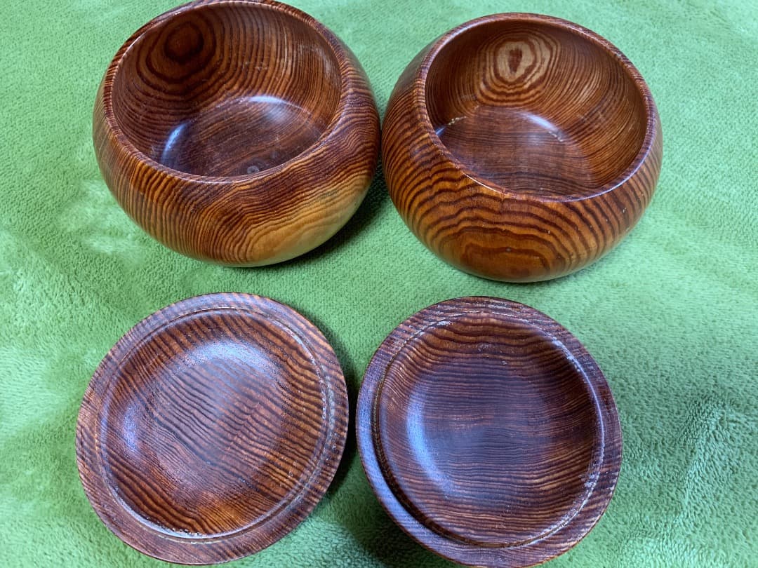 【希少　国産　松】　　碁笥