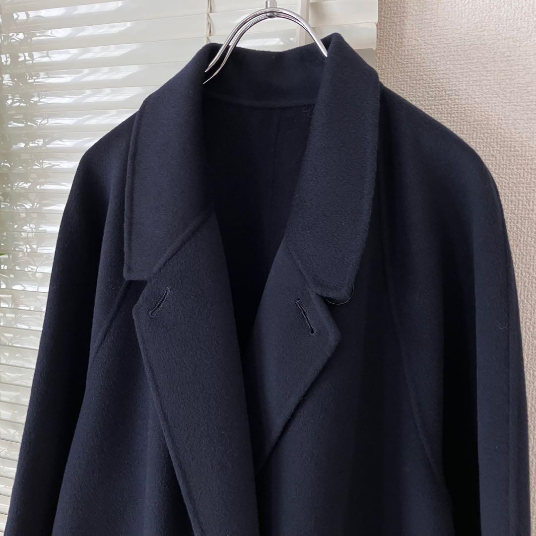 【新品同様】plage スーパー160 Aライン コート 紺 ハミルトン