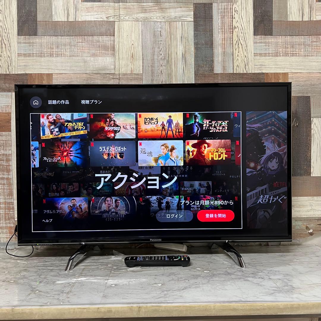 即日受渡❣️全国送料込パナソニック43型4K液晶テレビネット動画アプリ搭載