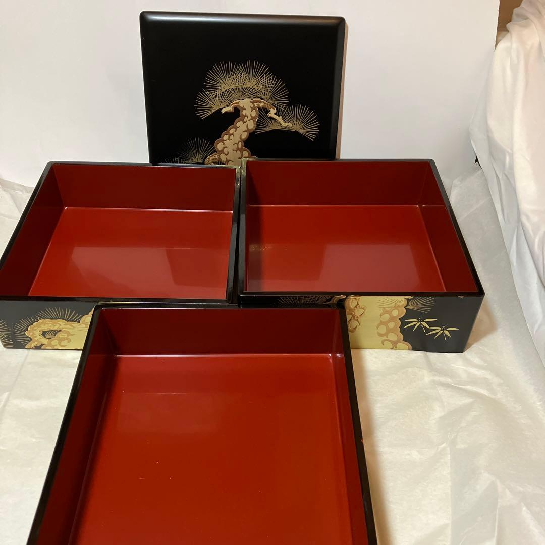 会津塗　三段重