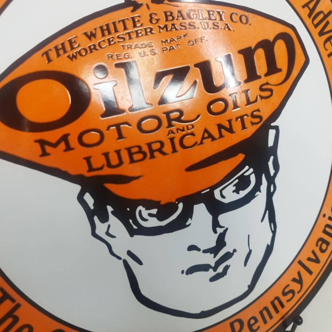 Oilzum プレート 看板 広告 美品 USA サイン アドバタイジ h731