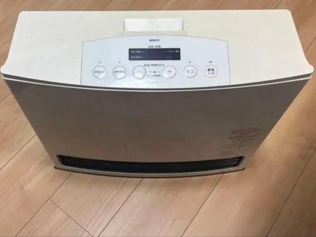 ガスファンヒーター デジタル表示 ホワイト