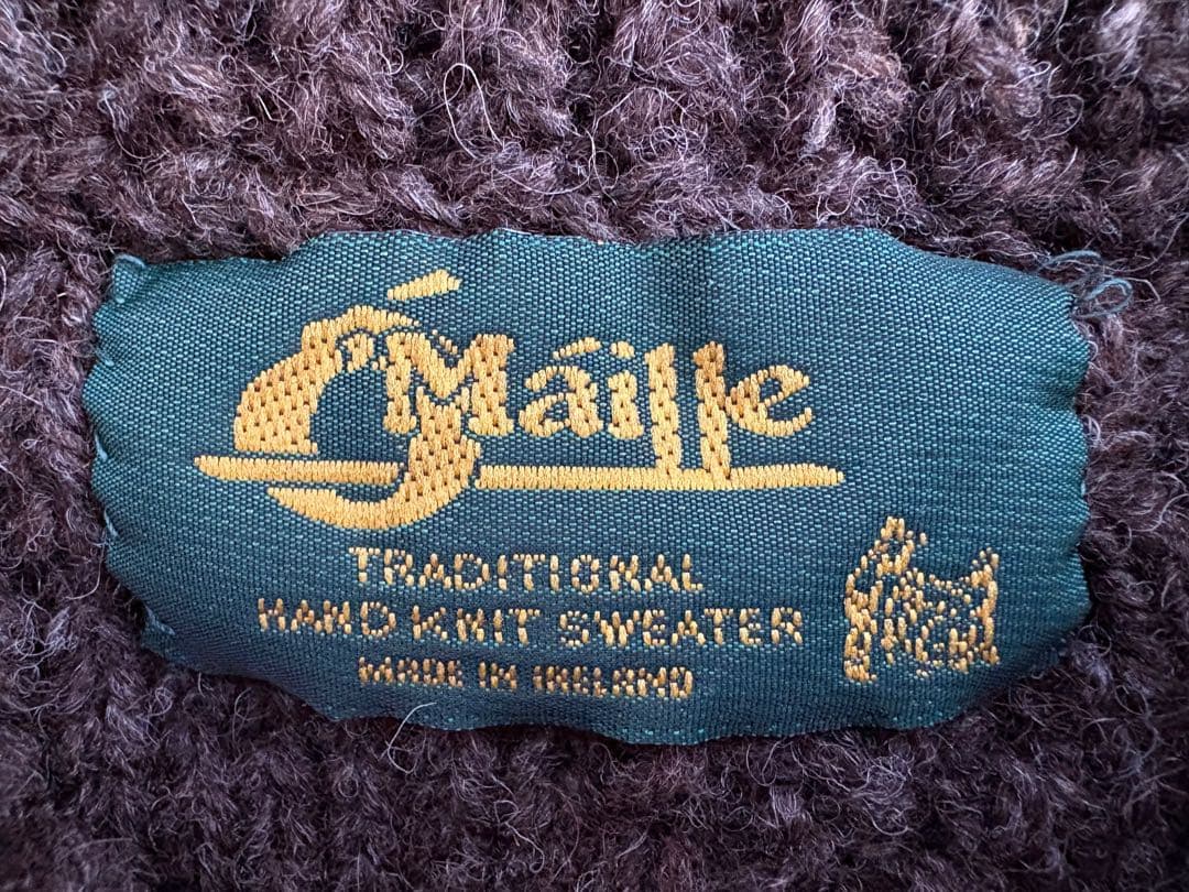 O’Mailleオモーリャ　ハンドニット アランセーター　1995年購入