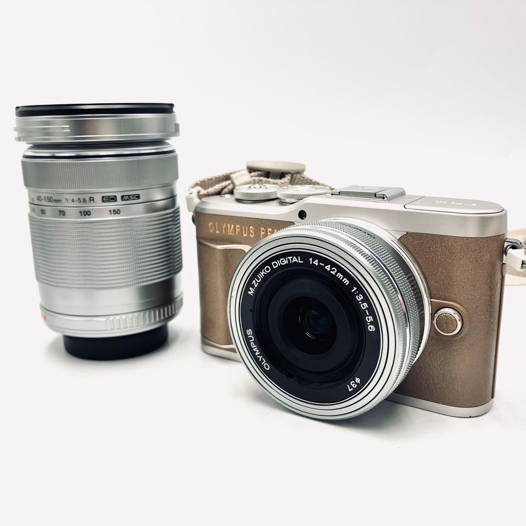 OLYMPUS E-PL10 ブラウン　望遠ダブルレンズキット