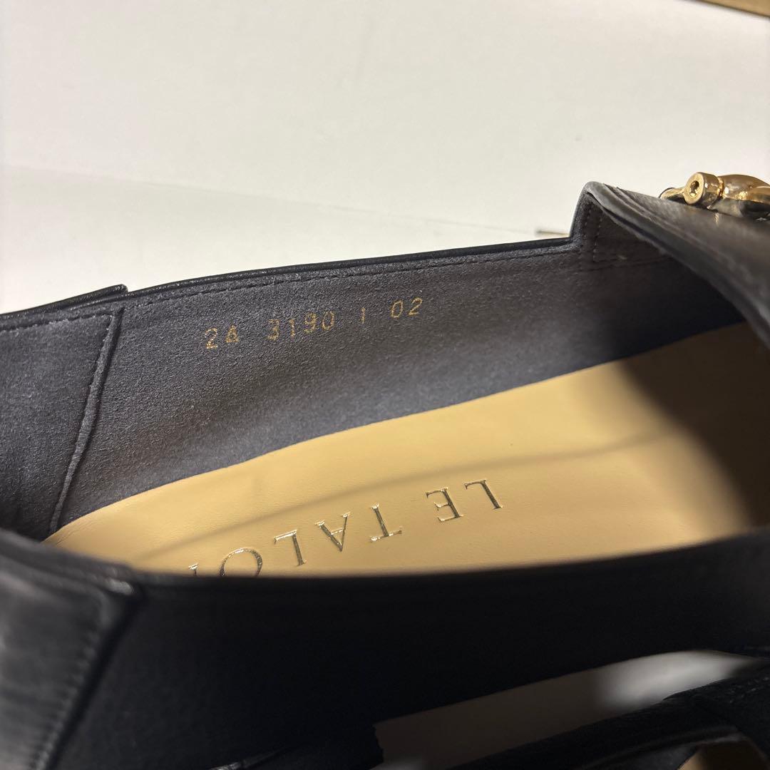 LE TALON レザービットバブーシュ ブラック ルタロン　23.5