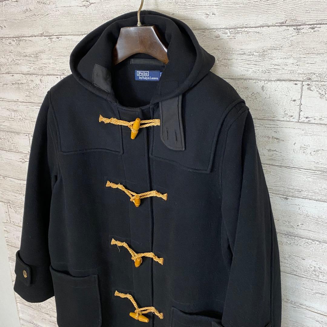 フォロー割済み　80's 90's ラルフローレン USA製 ダッフルコート　黒