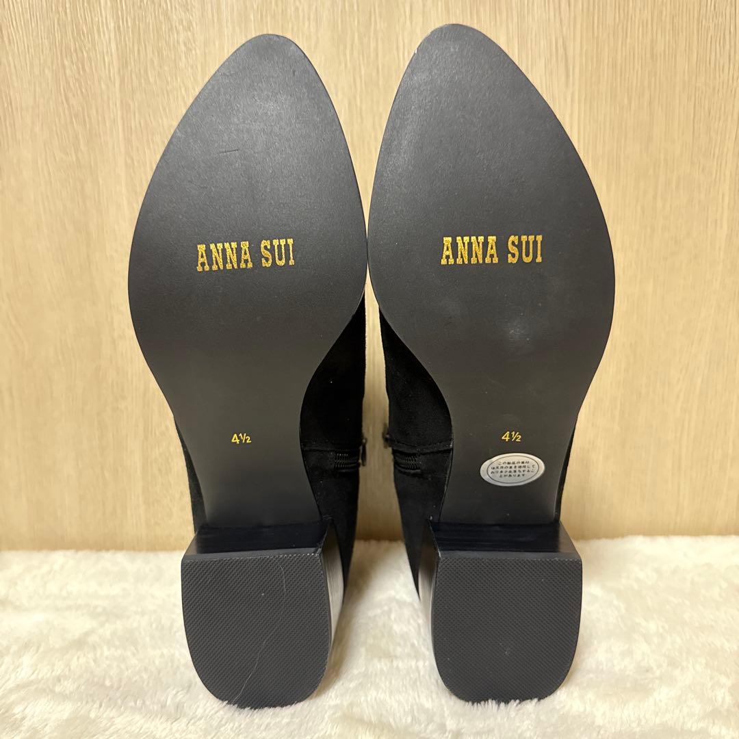 【新品・未使用】ANNA SUI スエード チェック ブーティ