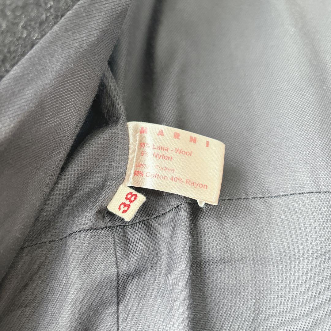 【美品】マルニ　MARNI ショート丈　コート　ジャケット　グレー　ウール