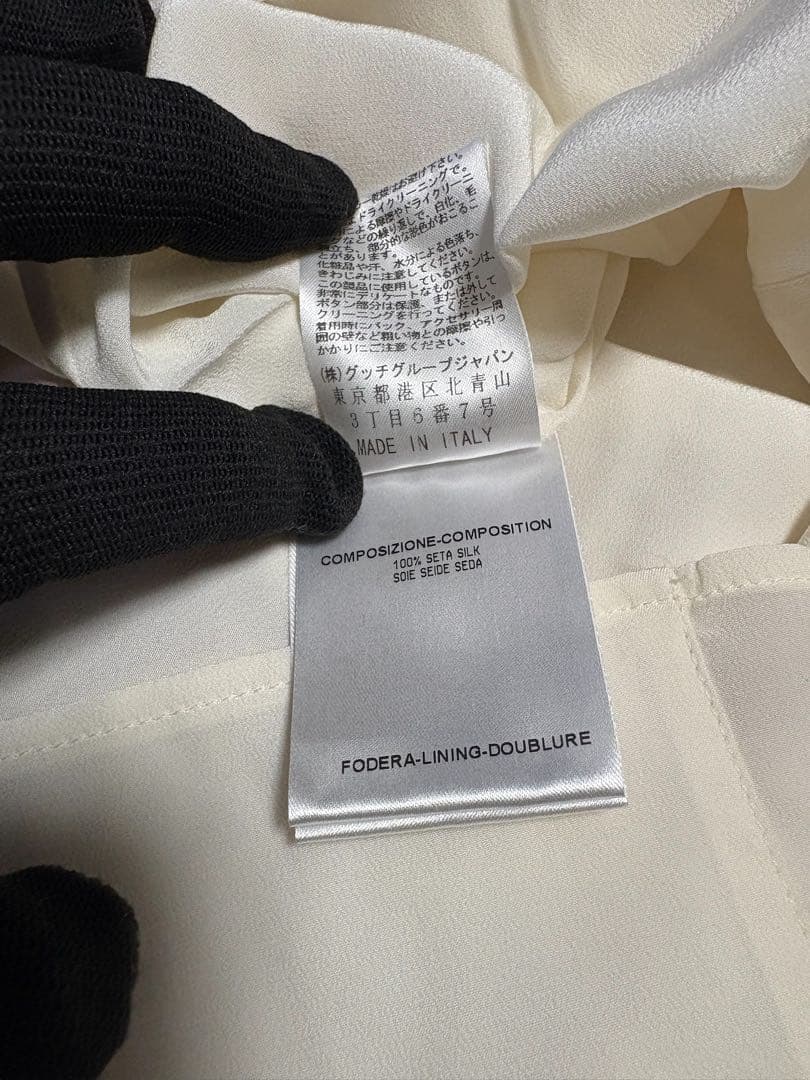 未使用品 GUCCI ブラウス 100%シルク ヴィンテージ品 42サイズ M