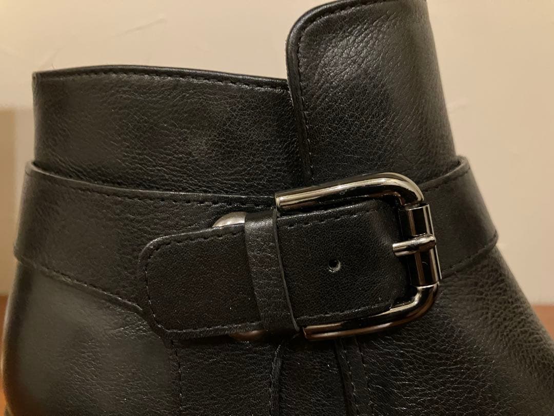 【未使用】DIANA 本革 ショートブーツ ブラック23.5cm WD65380