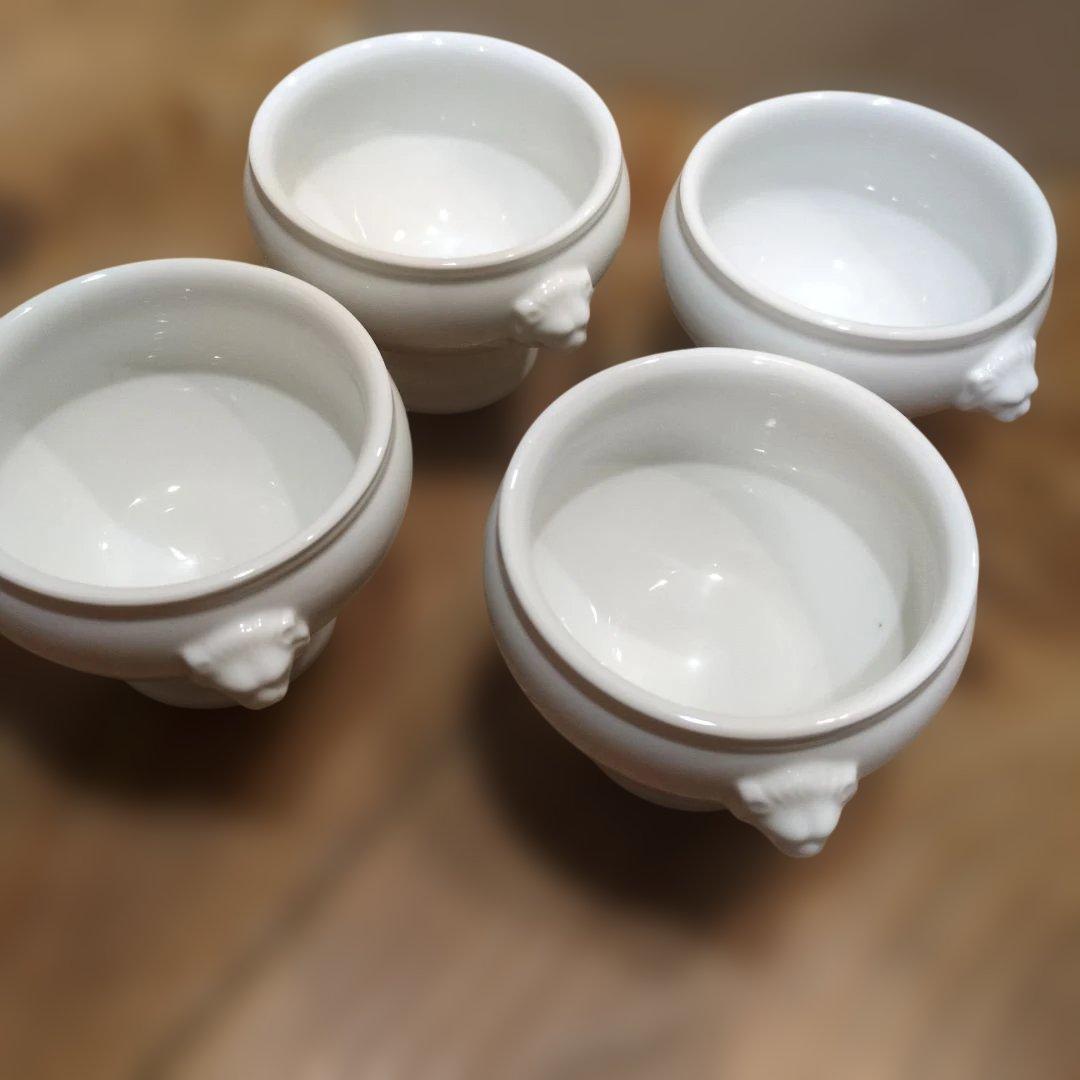 【4個セット】ライオンヘッド　スープボウル　スープカップ　パリ