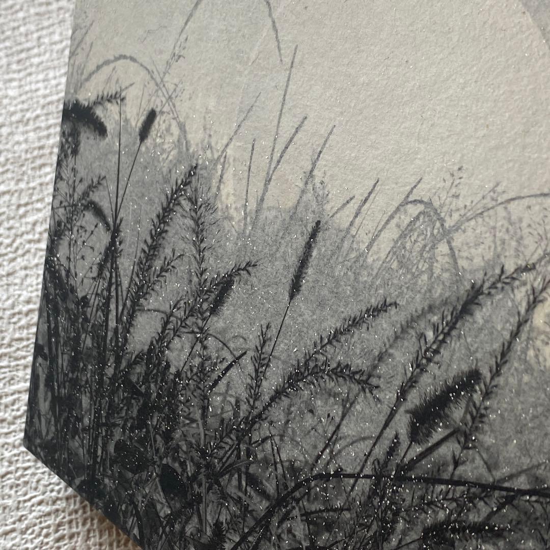 希少✨平野淳子　武蔵野図　さくら　絵画　アート　和紙　箔　胡粉　砂子 3点セット