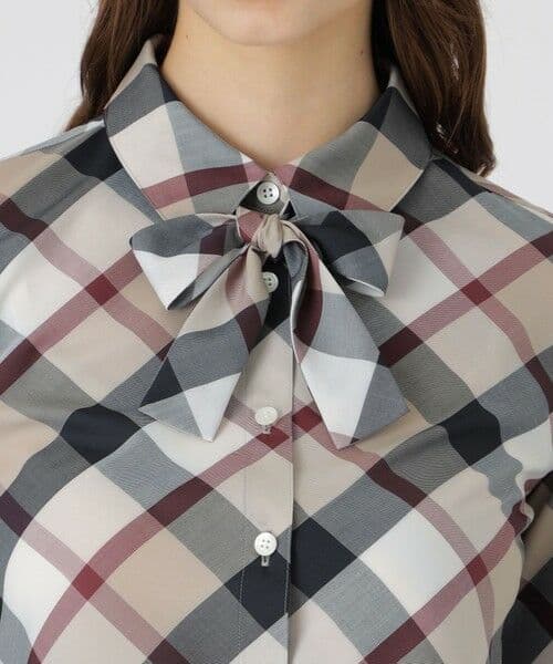 ブルーレーベルクレストブリッジ　CBチェック　シャツ　ブラウス