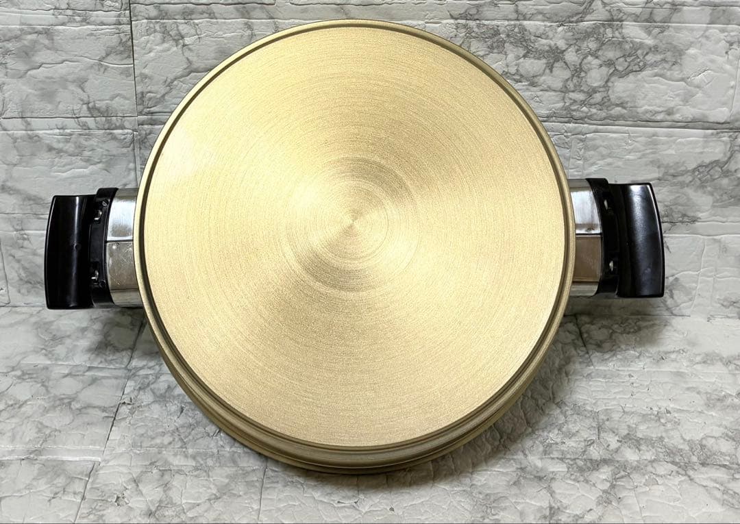 【希少 美品】しばのキッチン 両手鍋 ガラス蓋 最高級ゴールドシリーズ