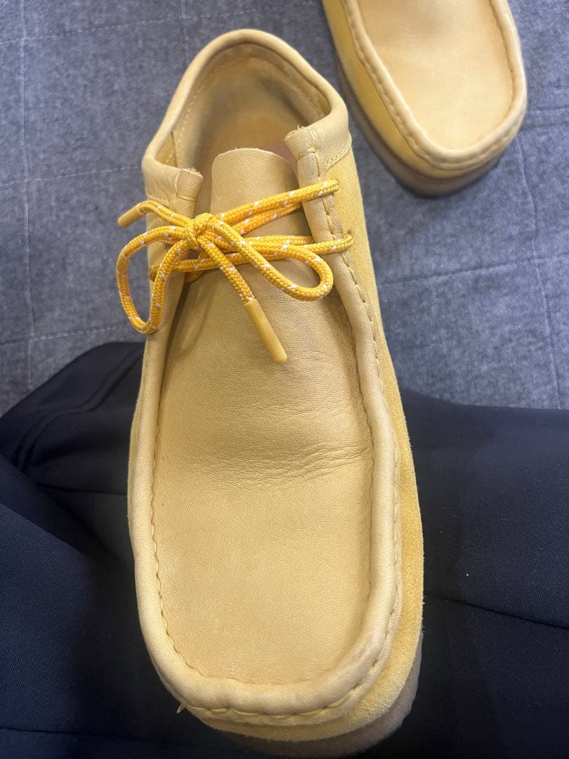 Clarks ORIGINALS ワラビー イエロー スエード 26.5cm