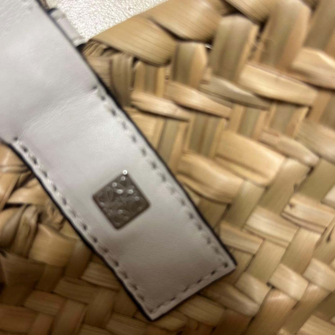 LOEWE かごバッグ スモール ホワイト 保存袋付き