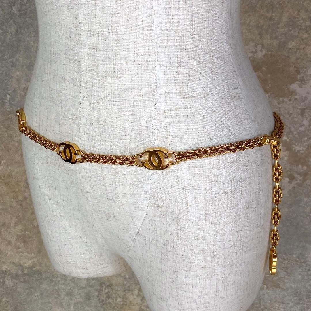 【極美品】グッチ GG金具 チェーン ベルト ゴールド ビンテージ