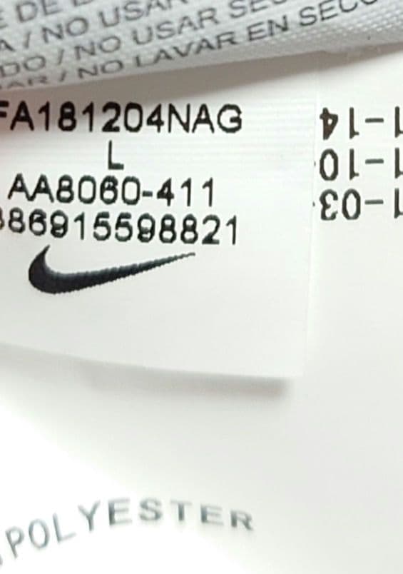 NIKE　18〜19 PSG パリ・サンジェルマン　長袖　ユニフォーム