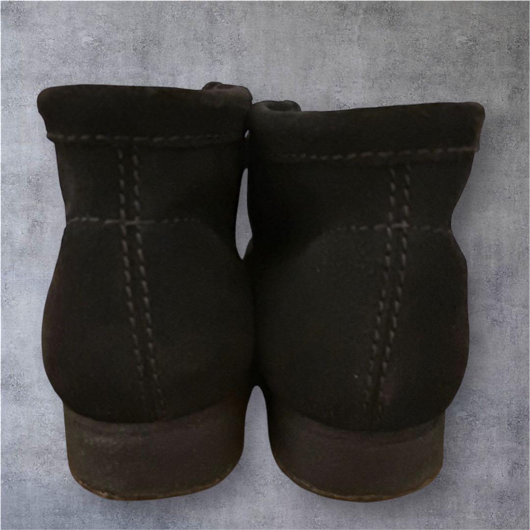 【美品】CLARKS ワラビーブーツ ブラック スエード UK7.5