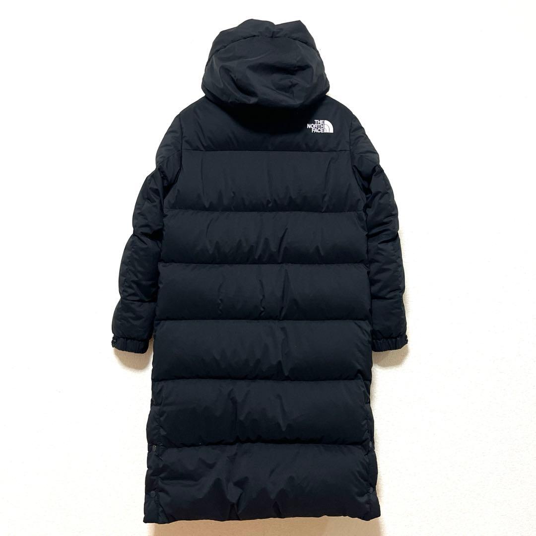 美品 ノースフェイス ロングダウンジャケット メンズS レディースL ブラック