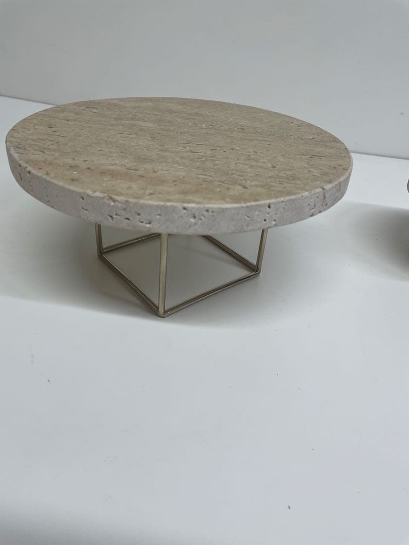 ザラホーム　大理石　キャンドルトレイ ディスプレイトレイ　大、小　2個