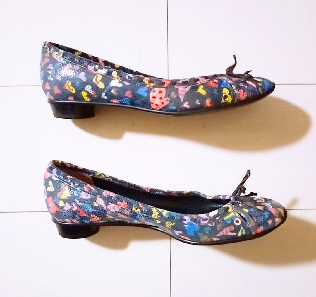 D222085 tsumori chisato WALK 総柄 バレエシューズ