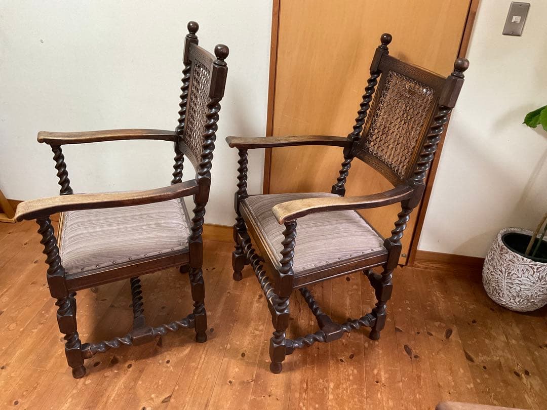 西洋アンティークチェア 2脚セット