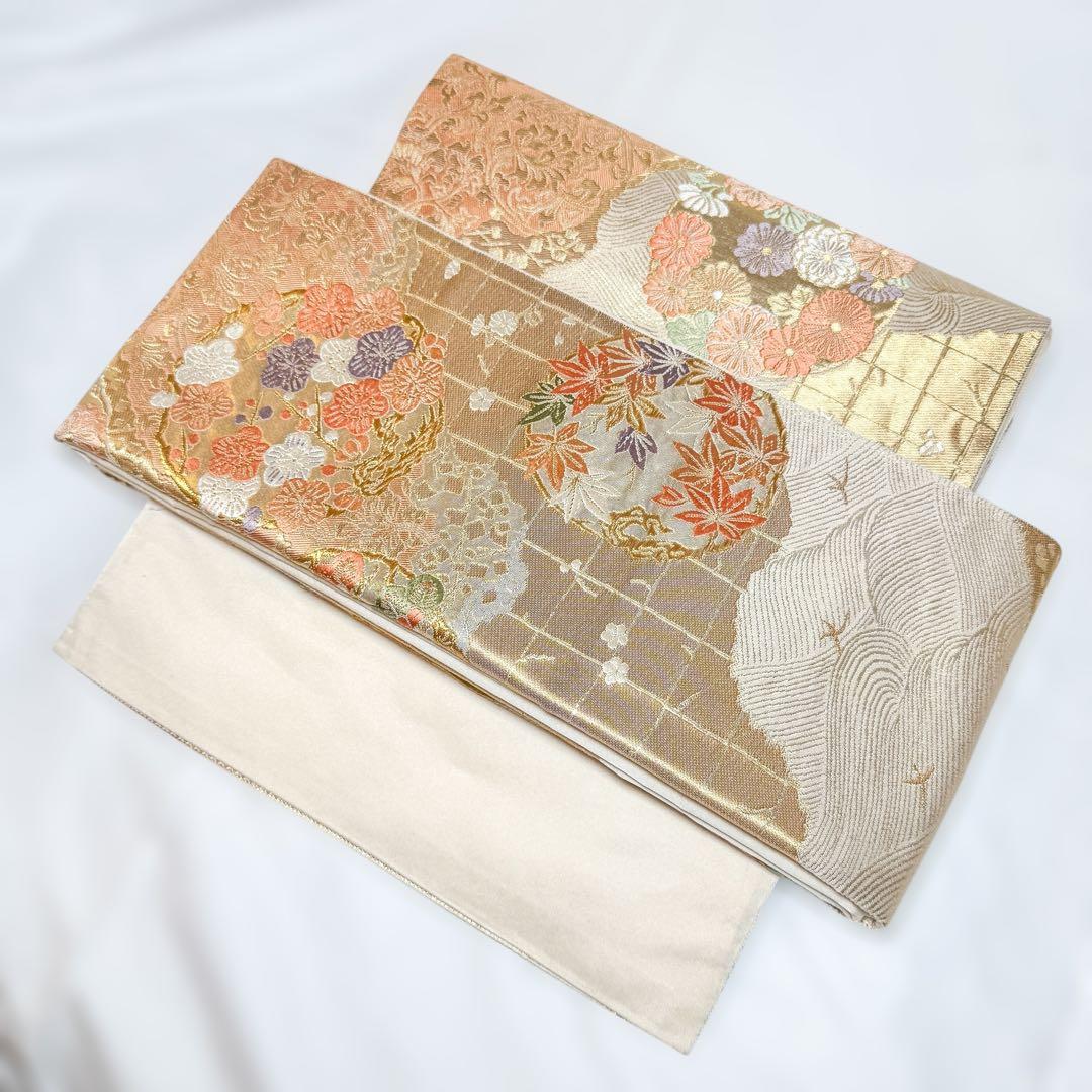 やっこ様 一体型 ワンタッチ帯 作り帯 マジックテープ 豪華 袋帯 二重太鼓