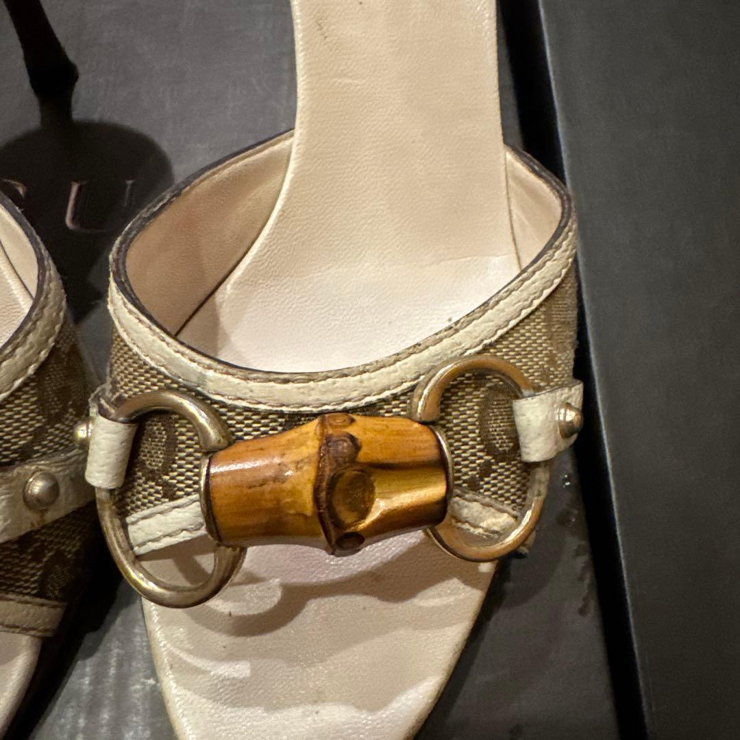 Gucci バンブー装飾 ハイヒールミュール　サイズ34.5