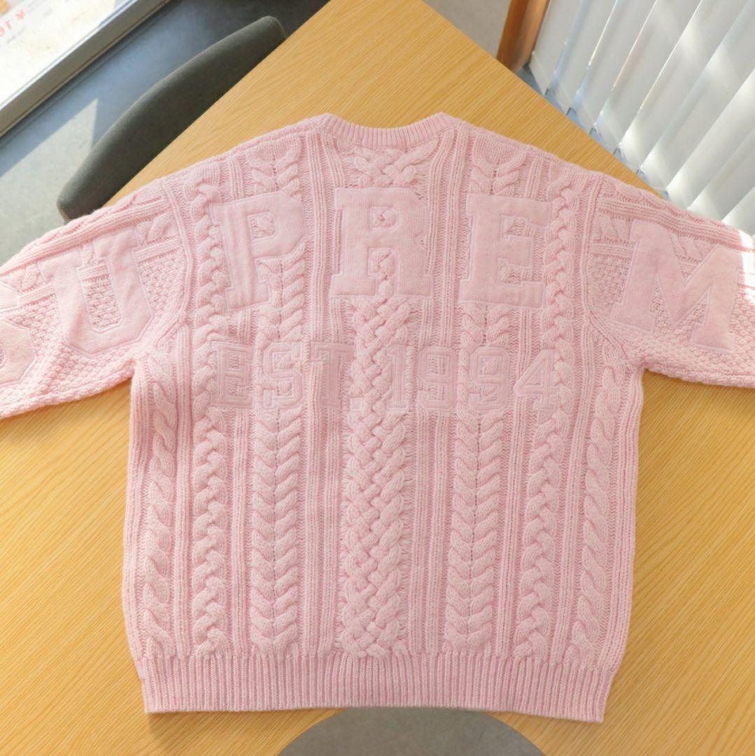 トップス Supreme 23AW Applique Cable Knit Sweater