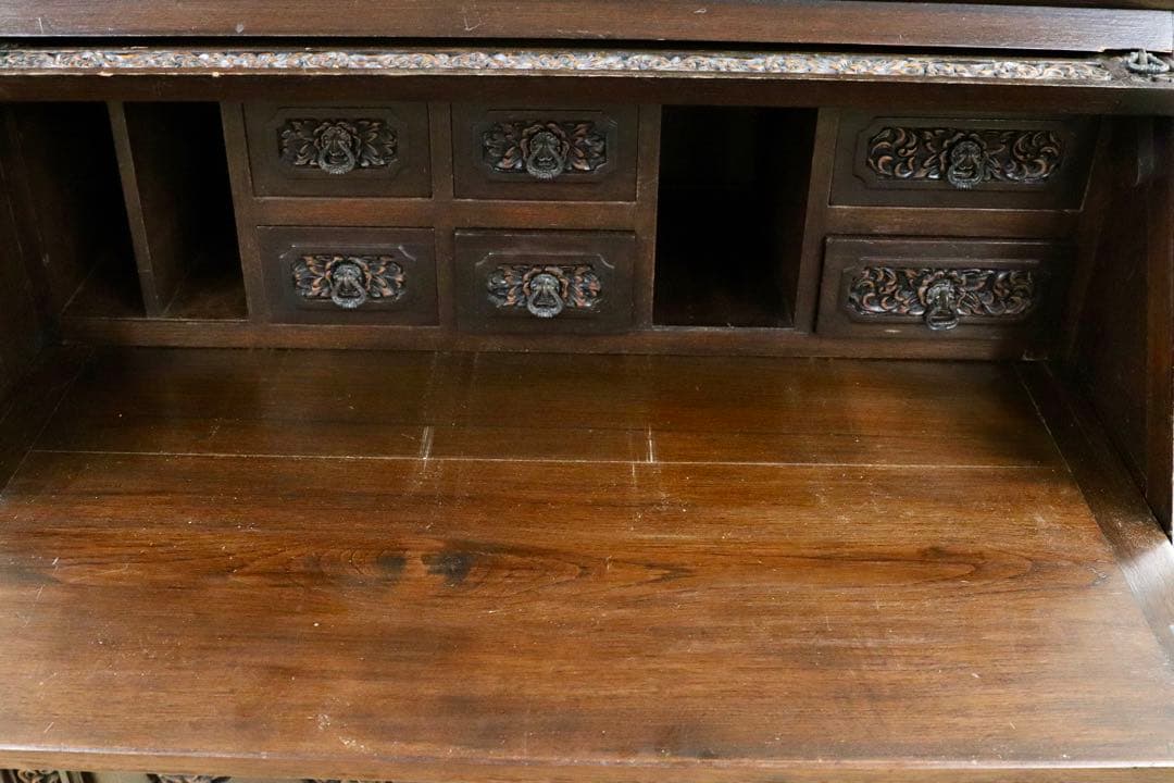 GMHH120○アジアン 和製 アンティーク ライティングビューロー デスク 机