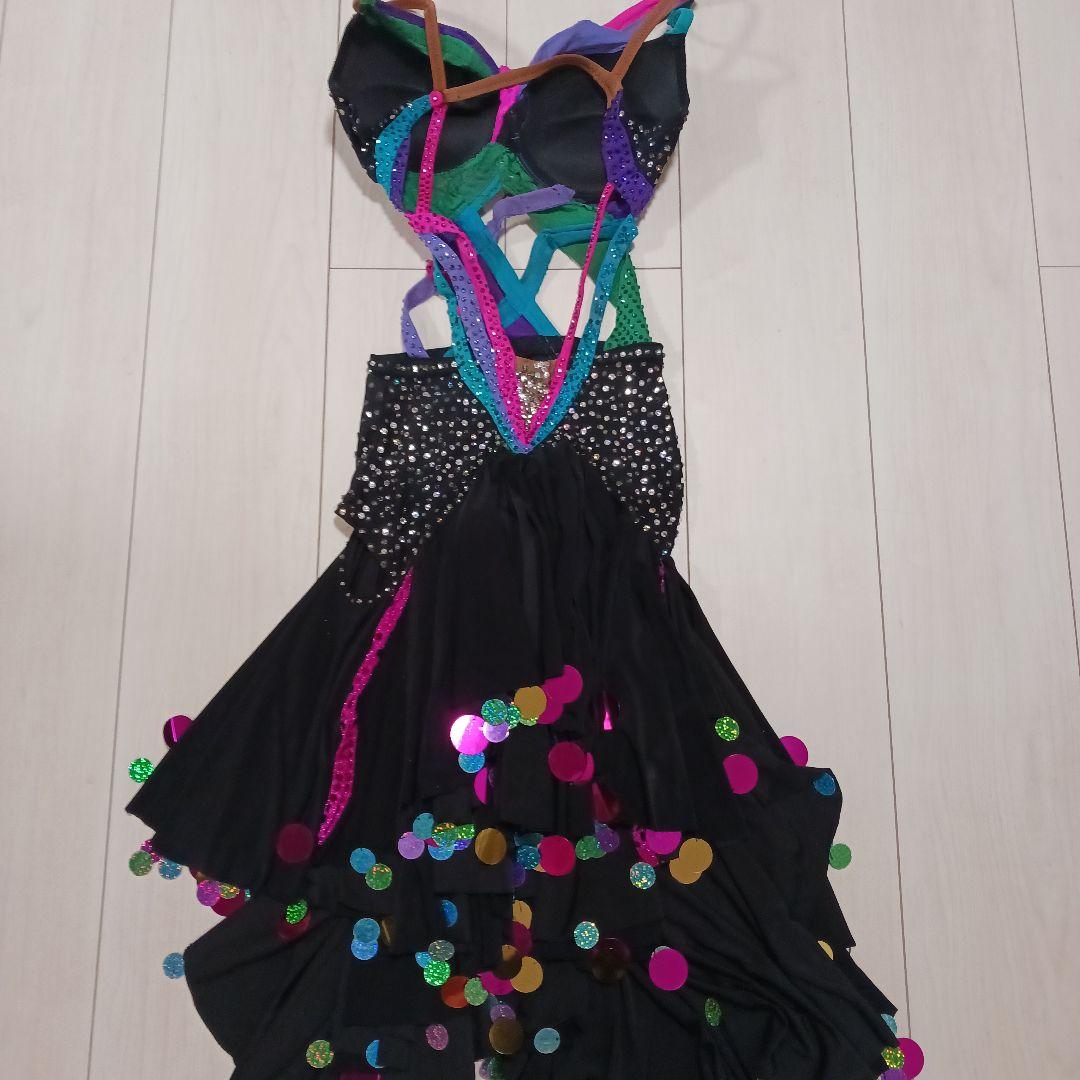 お値下げ❗社交ダンス　ラテン　インパクト　 カラフルストーンドレス　S~M