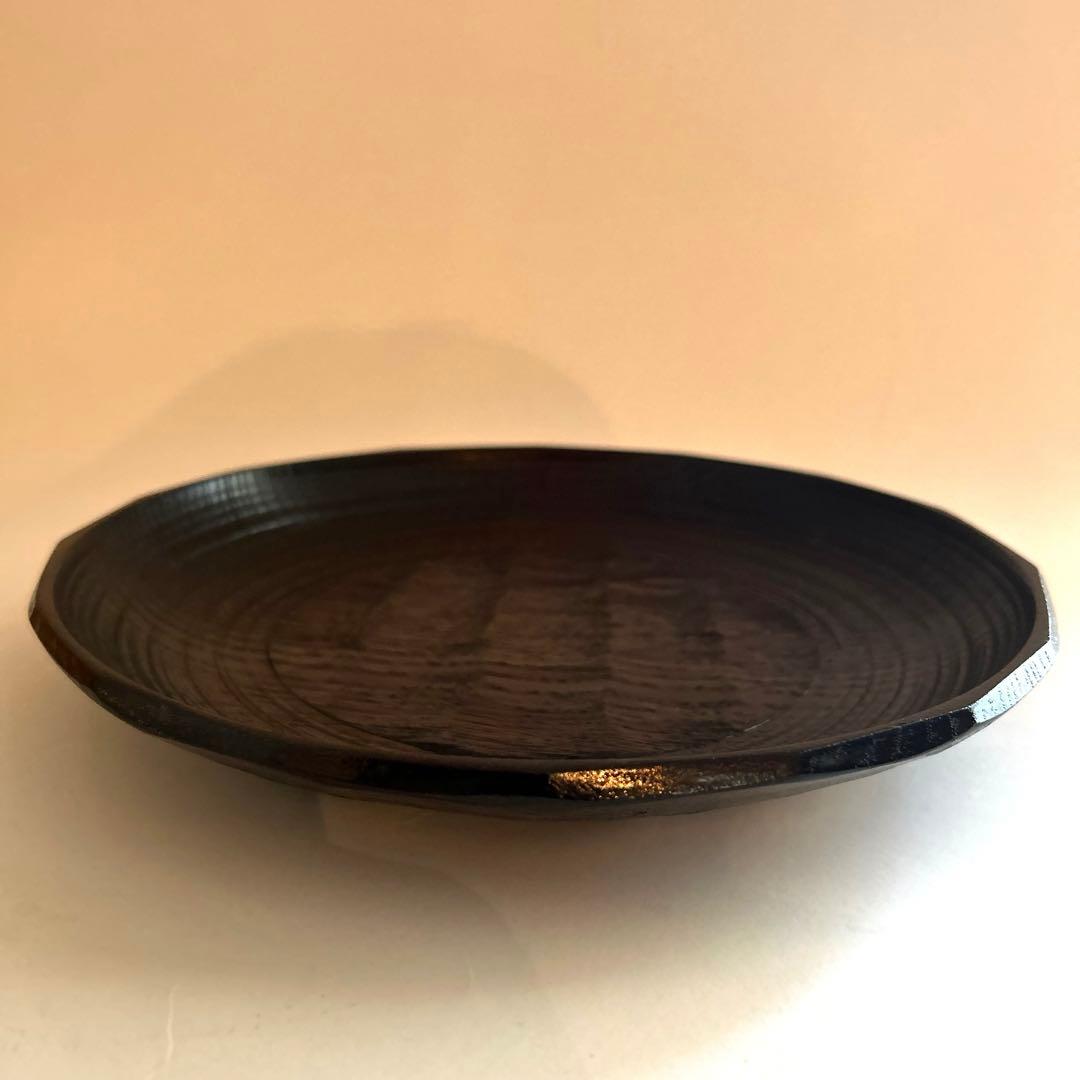 村瀬治兵衛　沢栗盆　茶道具