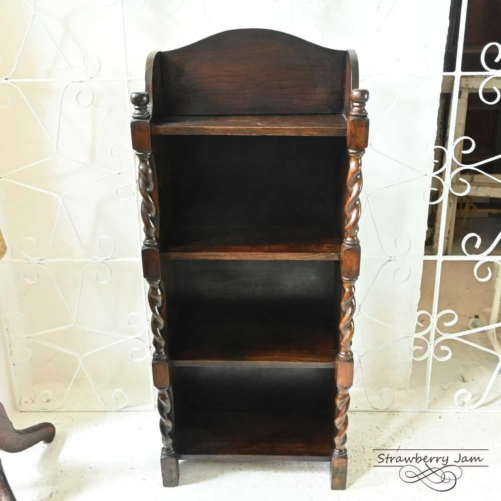 L3705-283 英国アンティーク ブックスタンド 本棚 収納 飾り棚 オーク