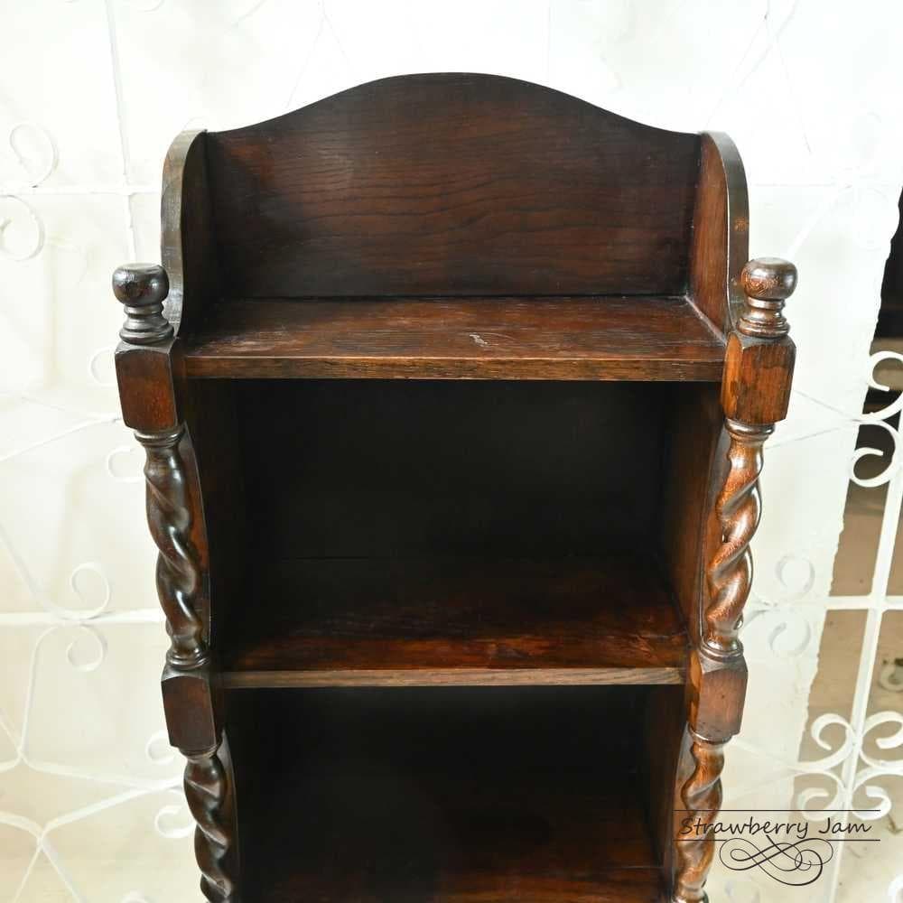 L3705-283 英国アンティーク ブックスタンド 本棚 収納 飾り棚 オーク