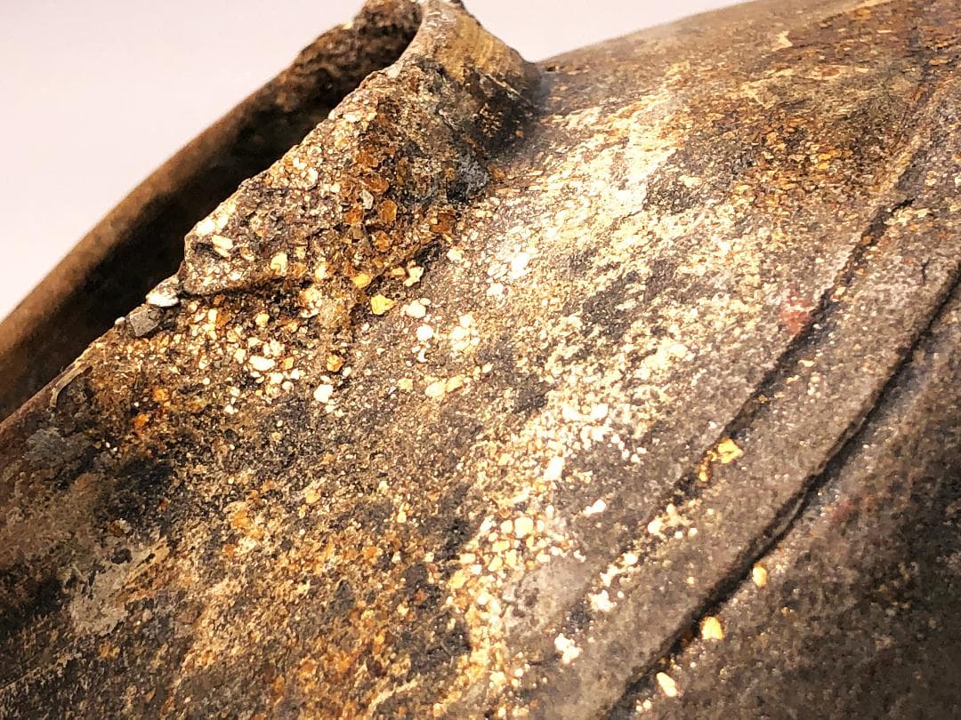 【 須恵器 壺 】　古墳～平安時代　後代金直し　炻器