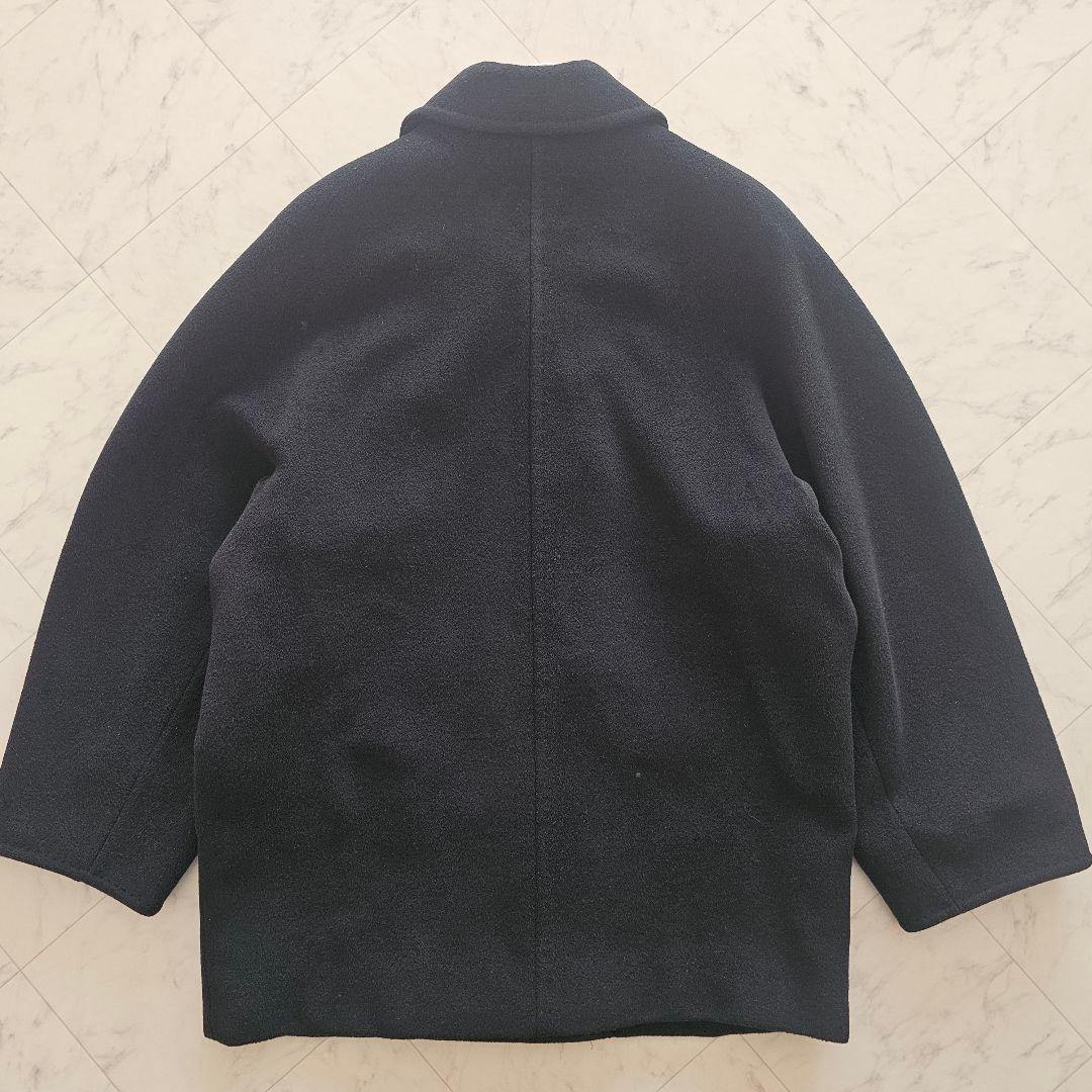 マックスマーラ 白タグ ダブルブレスト ウール コート 黒