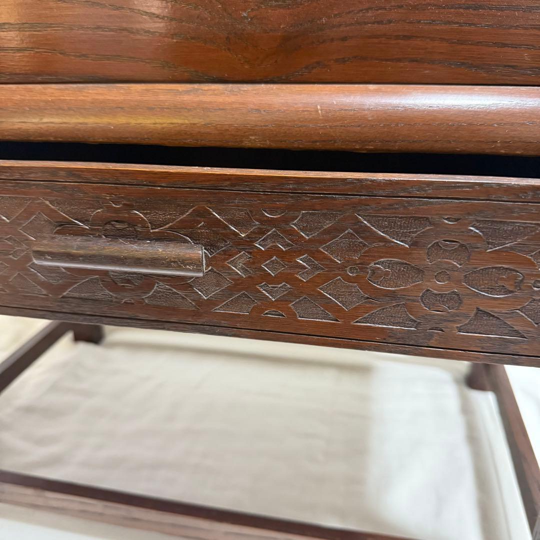 アンティーク 裁縫ボックス/小物入れ2段オープン型 引き出し付き 木製 イギリス