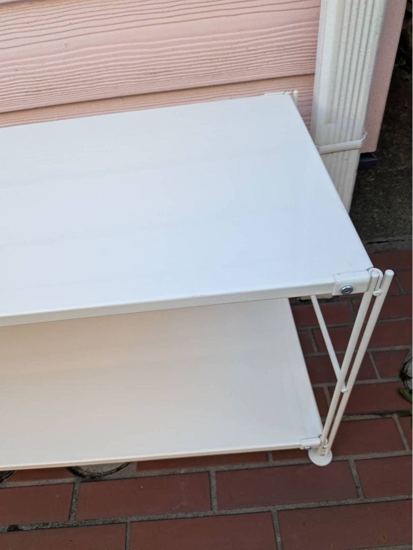 ■送料込■無印 スチールユニットシェルフライトグレースチール棚 ワイドロータイプ